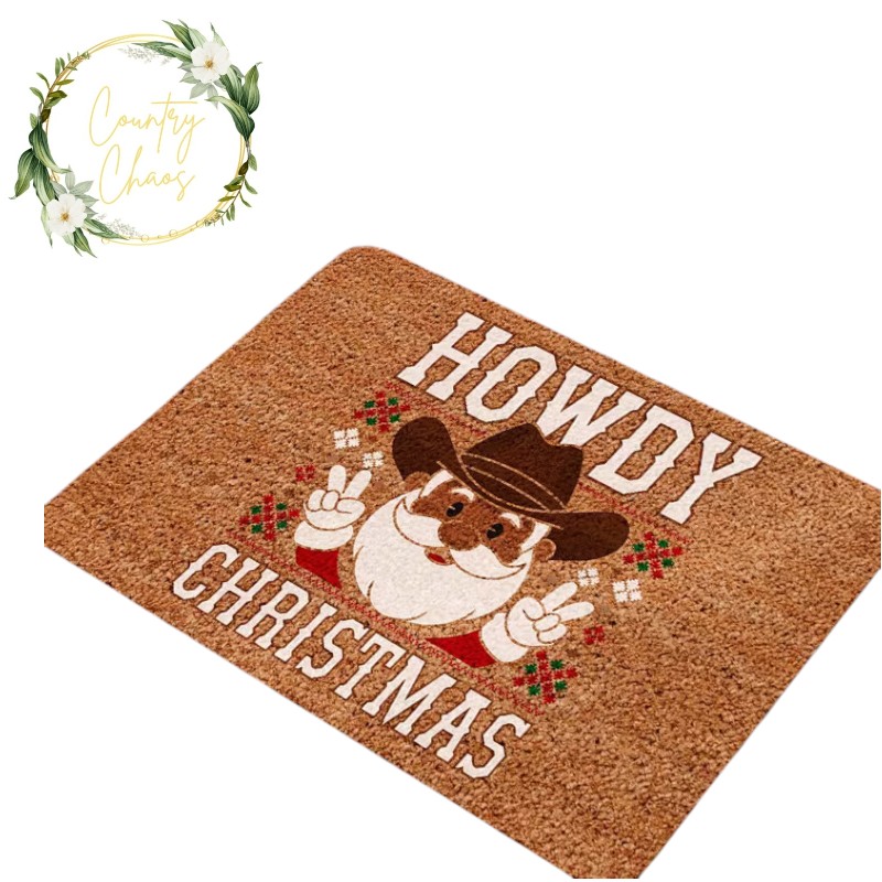 Howdy Christmas Doormat