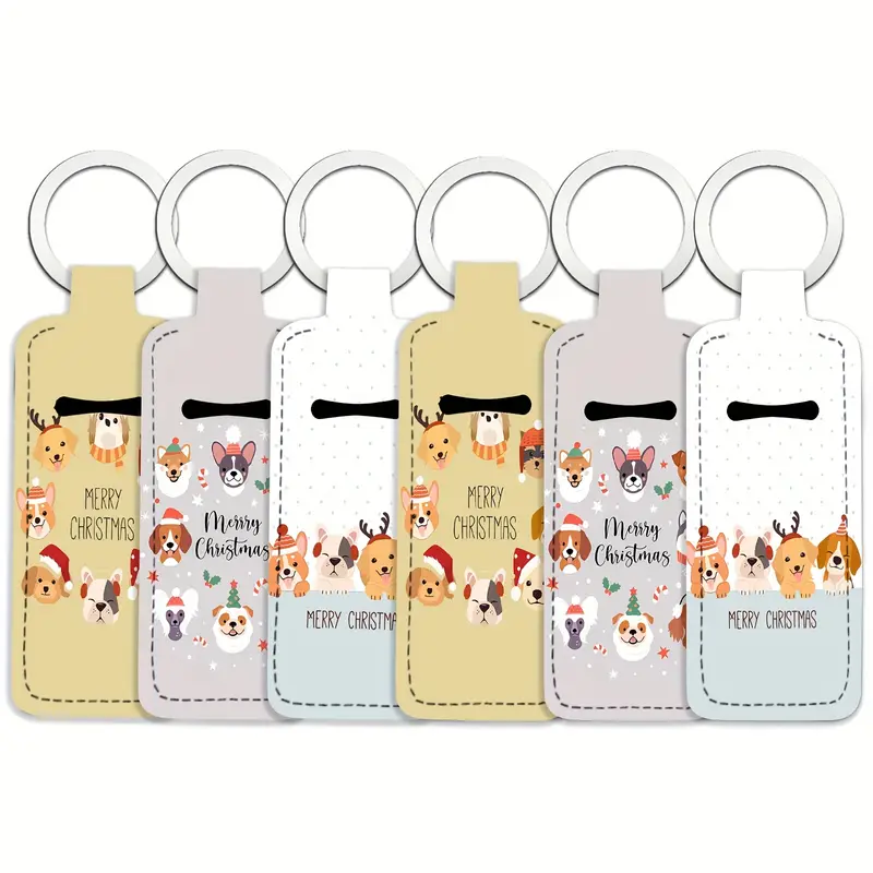 Christmas Dog Lipgloss Keychain Holders