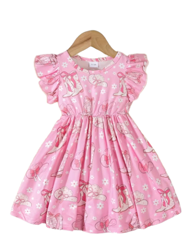 Pink Cowgirl Summer Dress