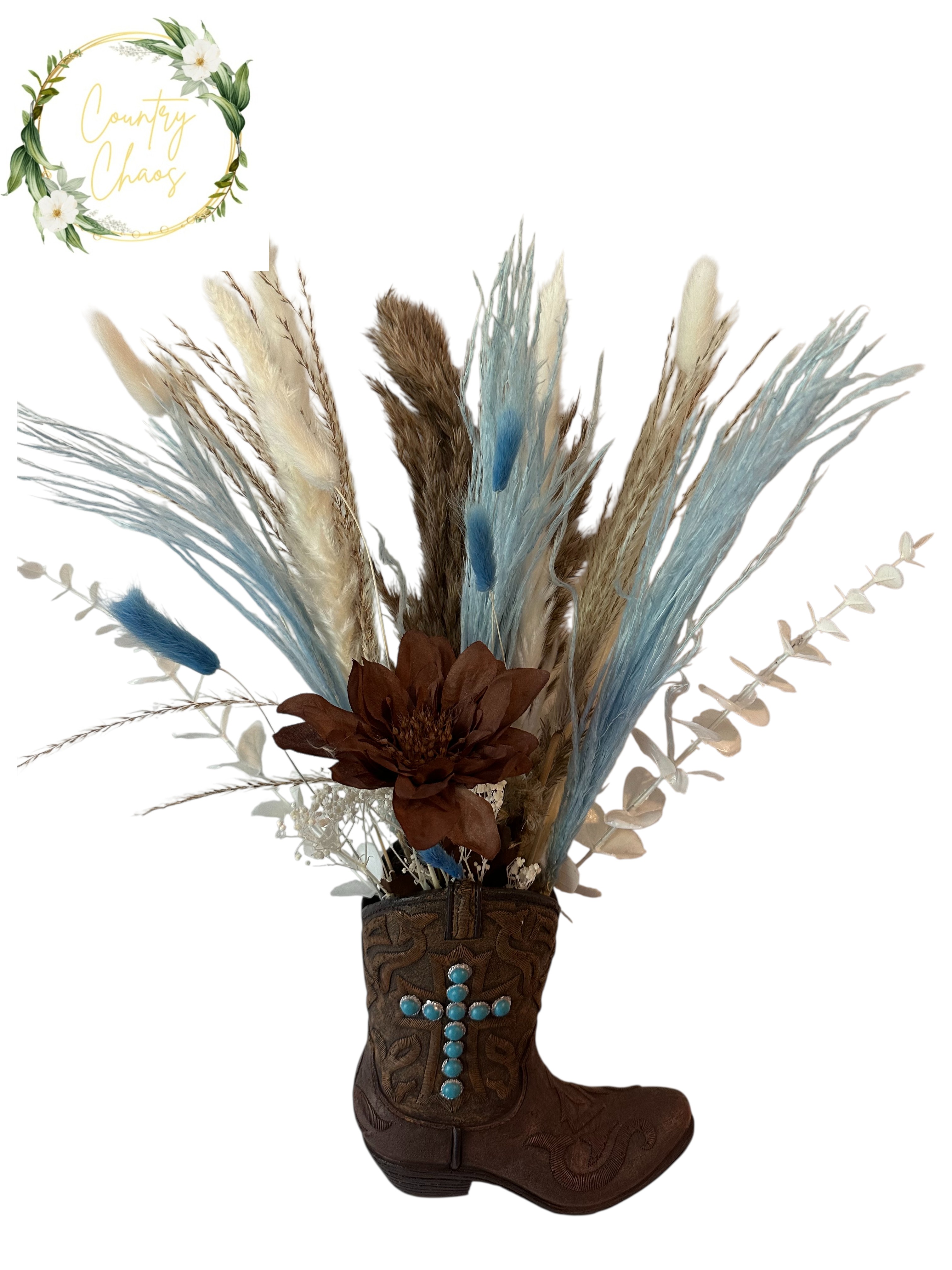 Western Boot Floral Arrangement