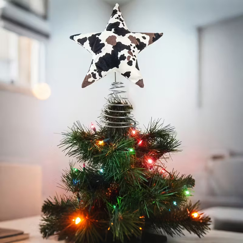 Cow Print Star Tree Topper