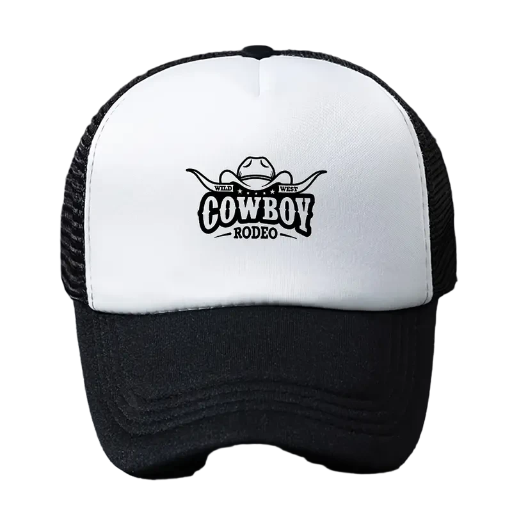 Kids Cowboy Rodeo Mesh Trucker Hat