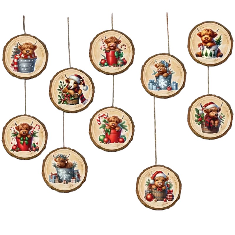 Christmas Cow Hanging  Tree Ornaments