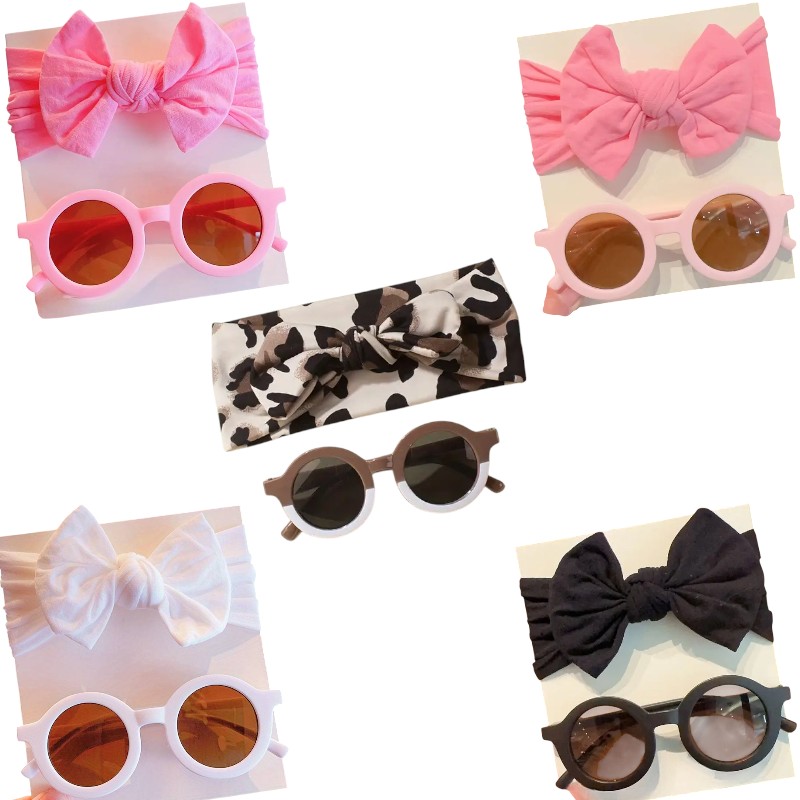 Baby Bow Headband and Sunglasses Set