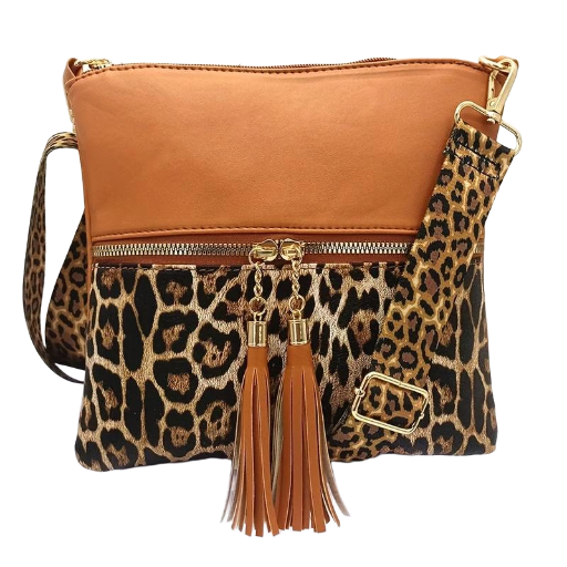Leopard Print Crossbody Bag 