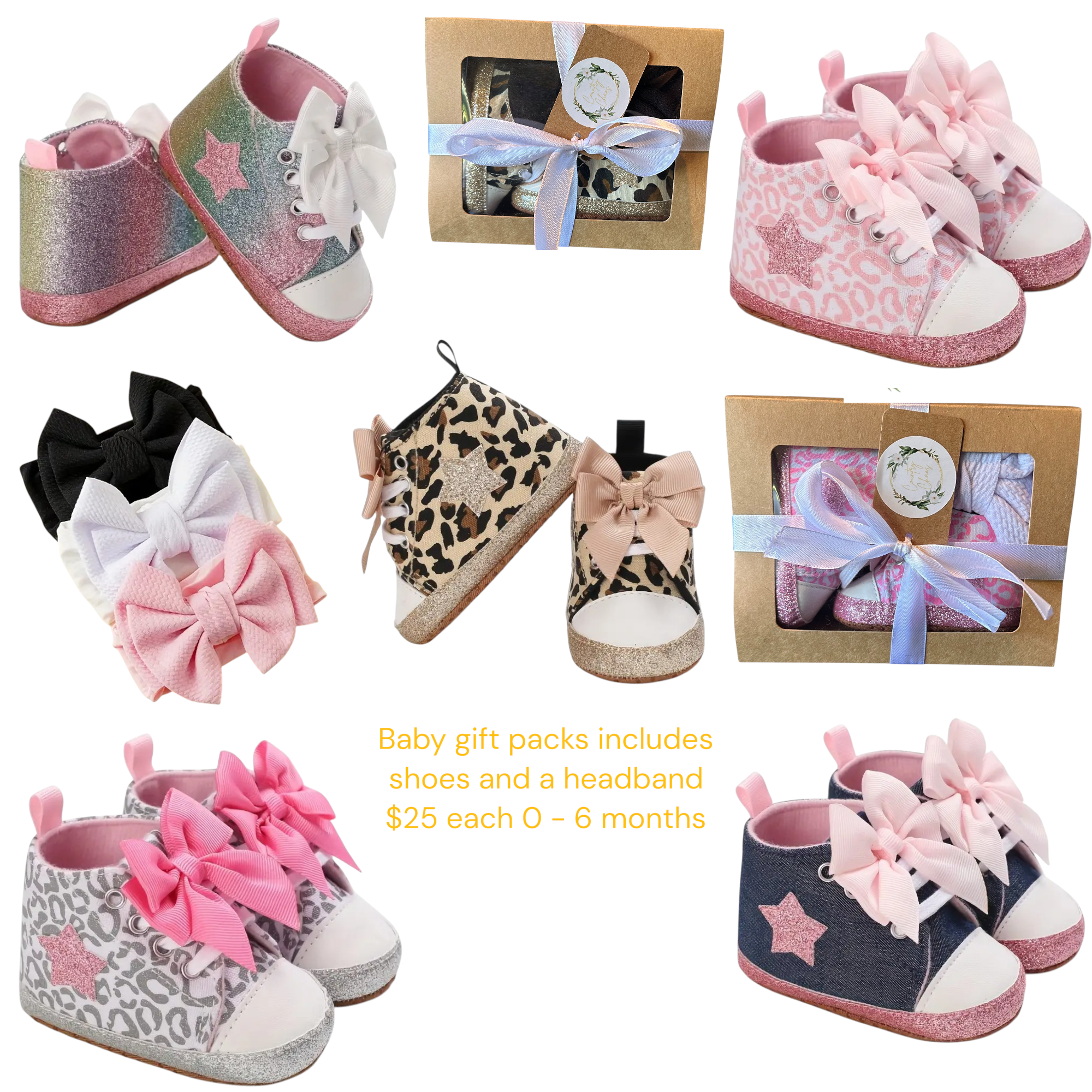 Baby Gift Packs with Shoes and Headband