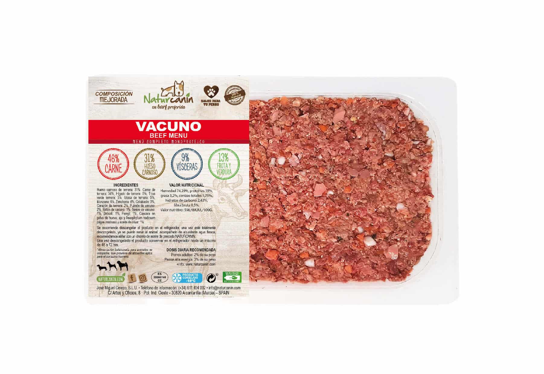 Naturcanin Menú de Vacuno