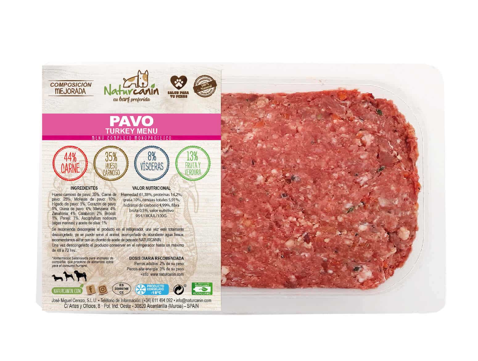 Naturcanin Menú de Pavo