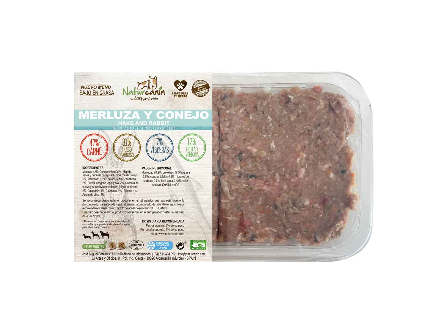 Naturcanin Menú de Merluza con Conejo