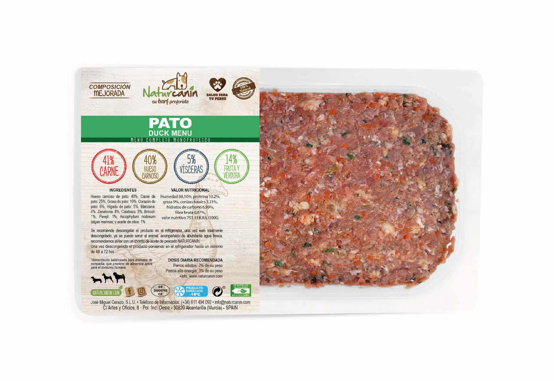Naturcanin Menú de Pato