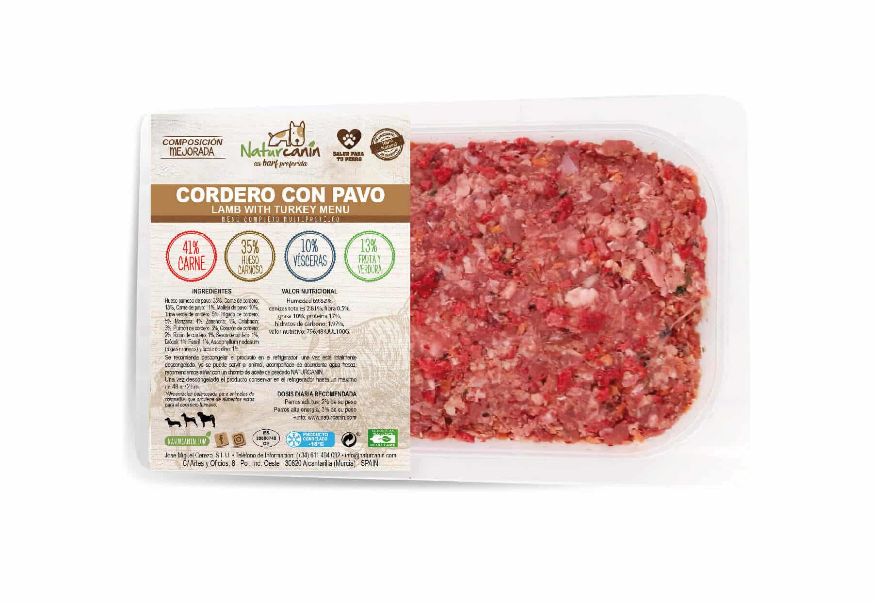 Naturcanin Menú de Pavo con Cordero