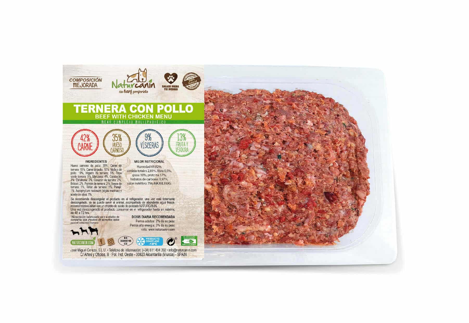 Naturcanin Menú de Ternera y Pollo