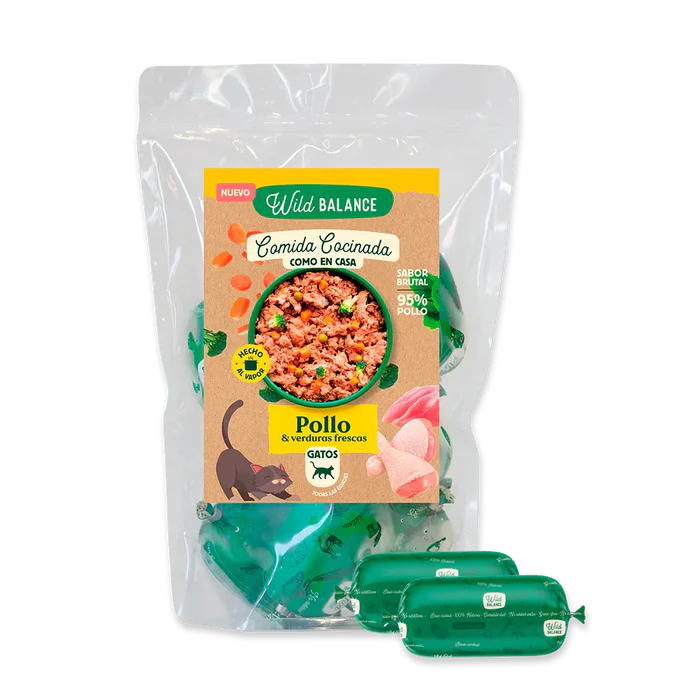 Wild Balance Comida Cocinada de Pollo con Verduras GATO