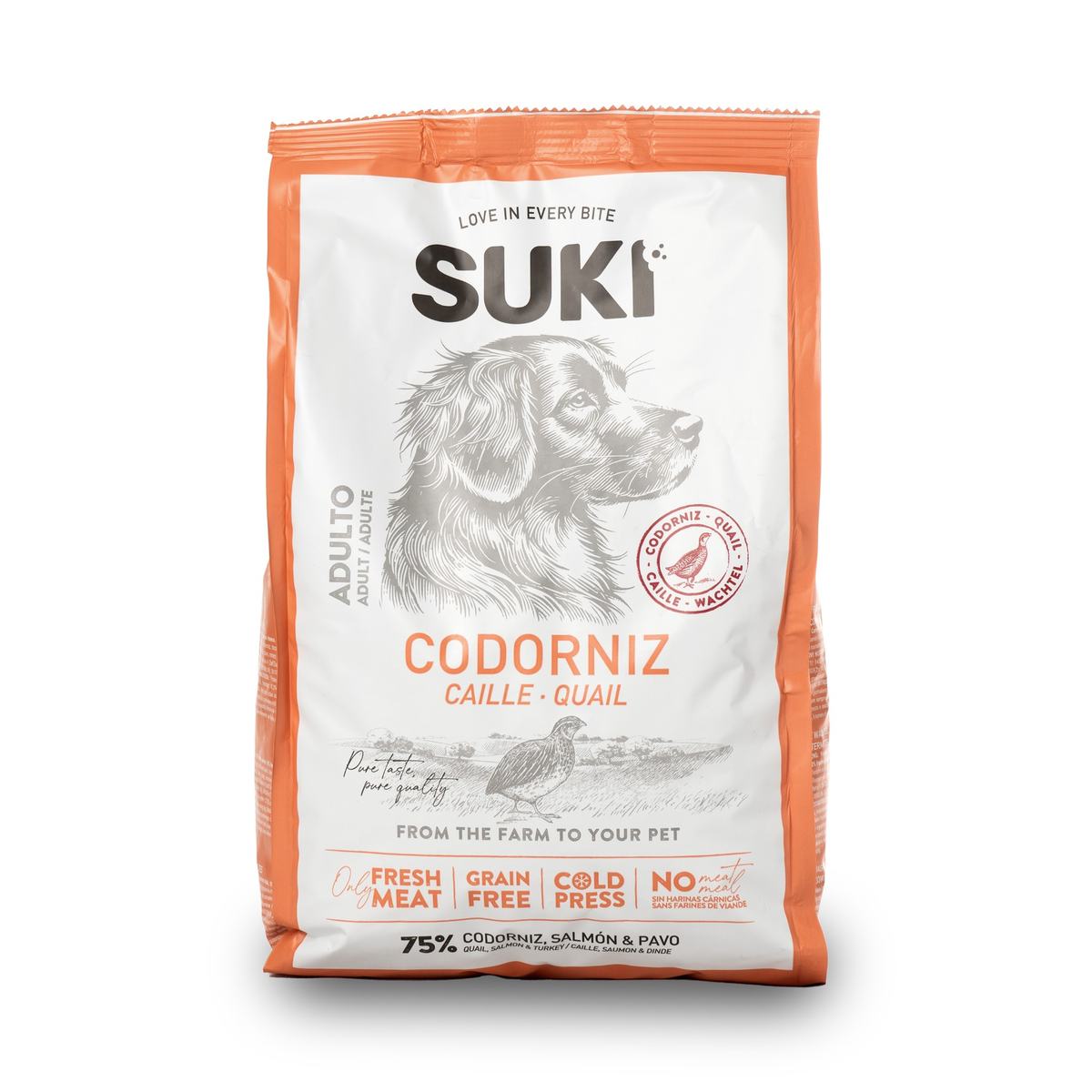 Suki Codorniz, Salmón & Pavo