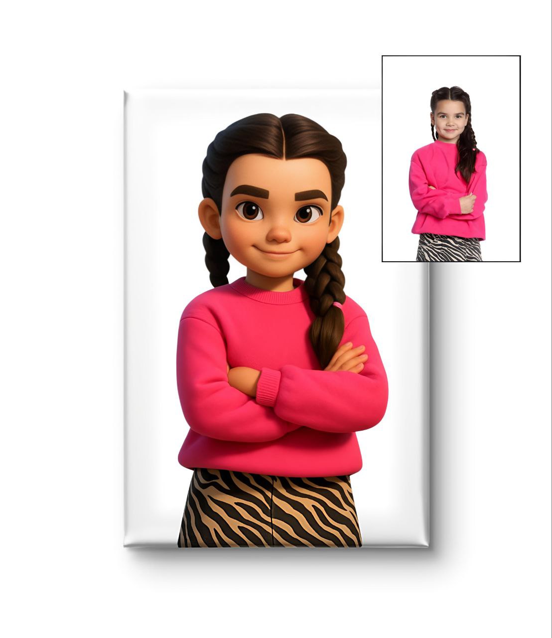 Personoitu 3D-muotokuva valokuvasta