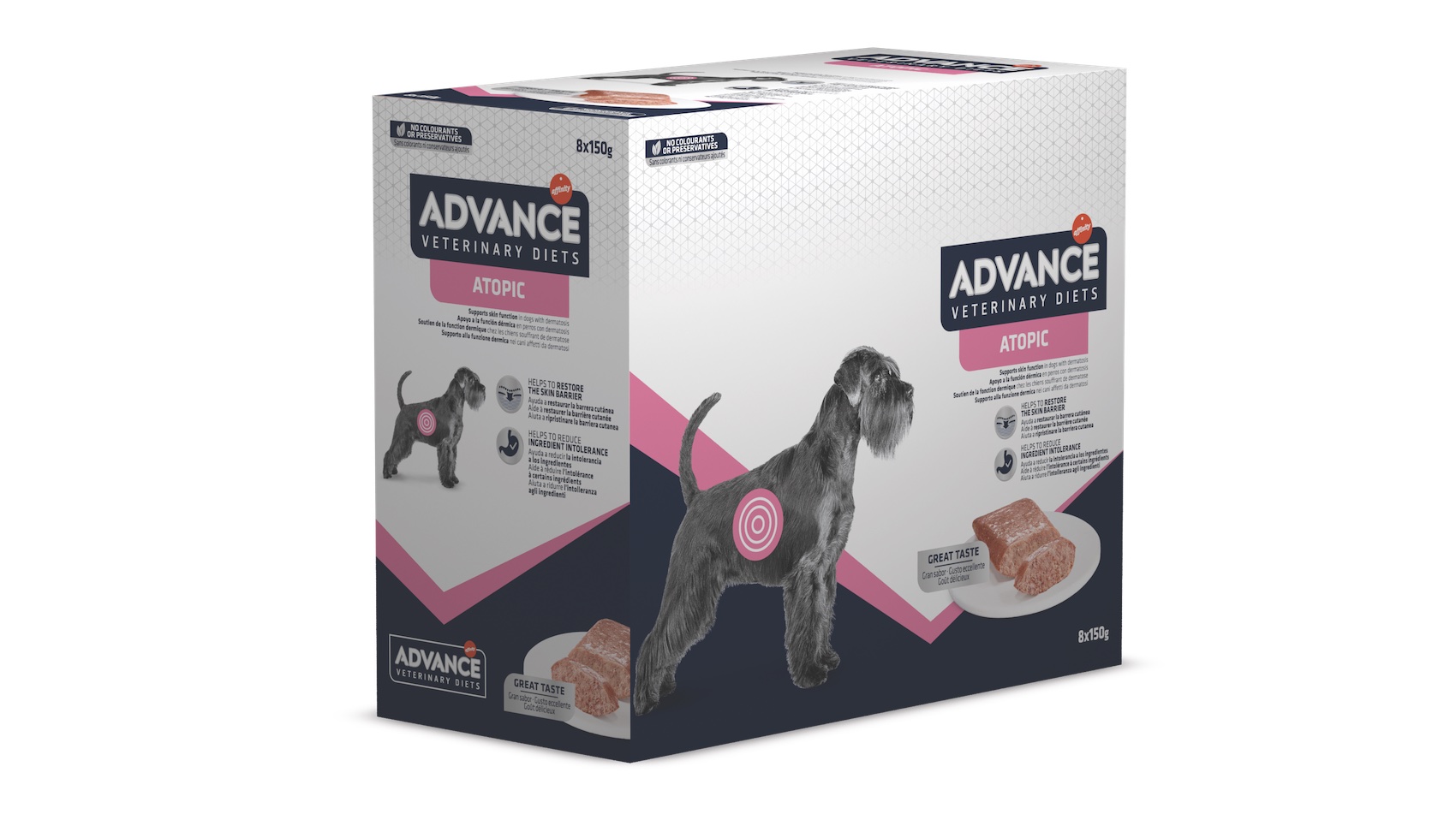 Wet Atopic Dog, konservuotas maistas su kalakutiena 150 g x 8 vnt.