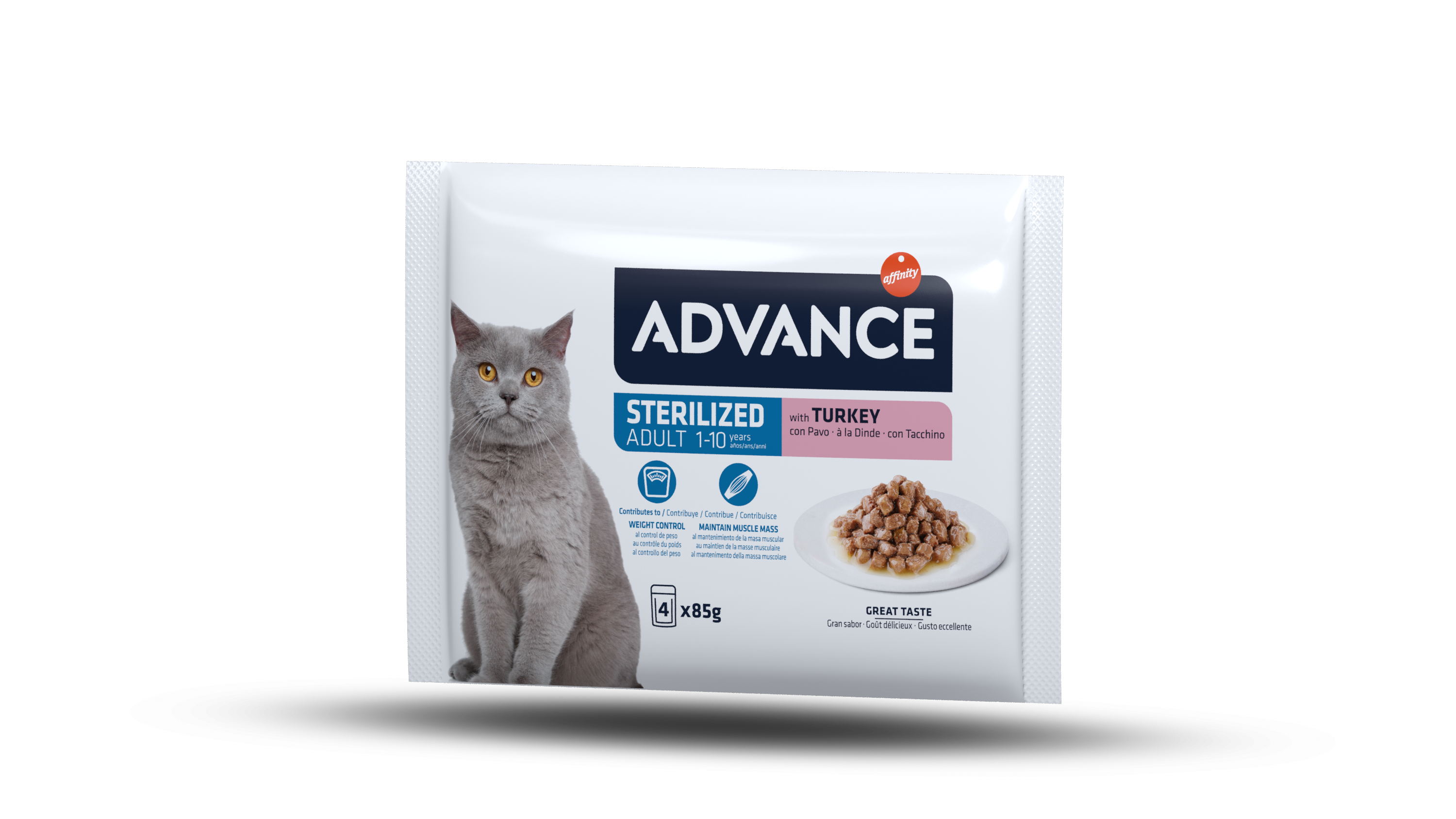 AC Wet Sterilized Turkey Flow 4*85g