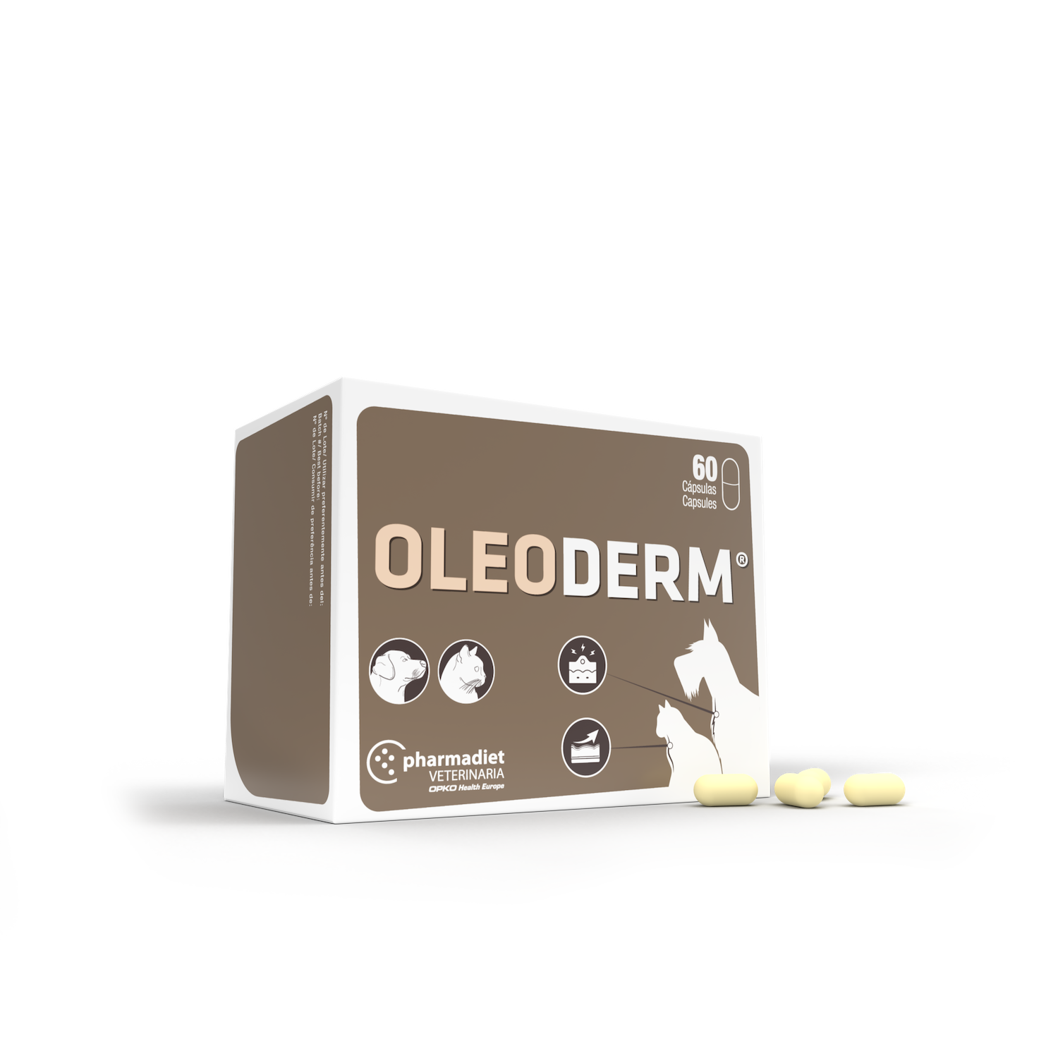 Oleoderm N60 katėms ir šunims, turintiems odos problemų 