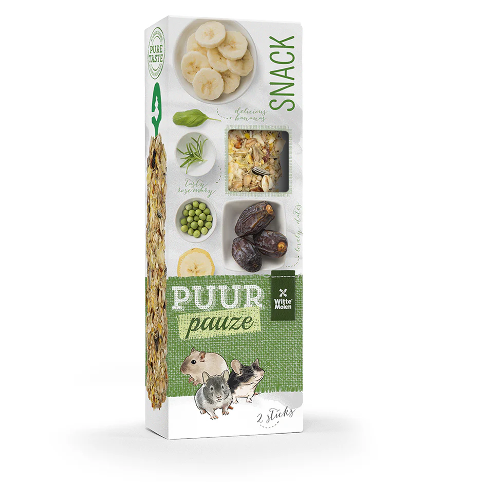 Puur gardėsis graužikams, bananai,datulės 110g, N2