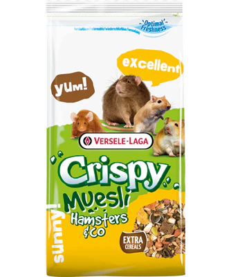 Crispy hamsters &co pašaras žiurkėnams ir kitiems smulkiems graužikams 400g