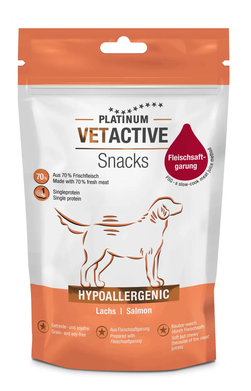 Platinum VetAtive Hypoallergenic skanėstai su lašiša 200g 