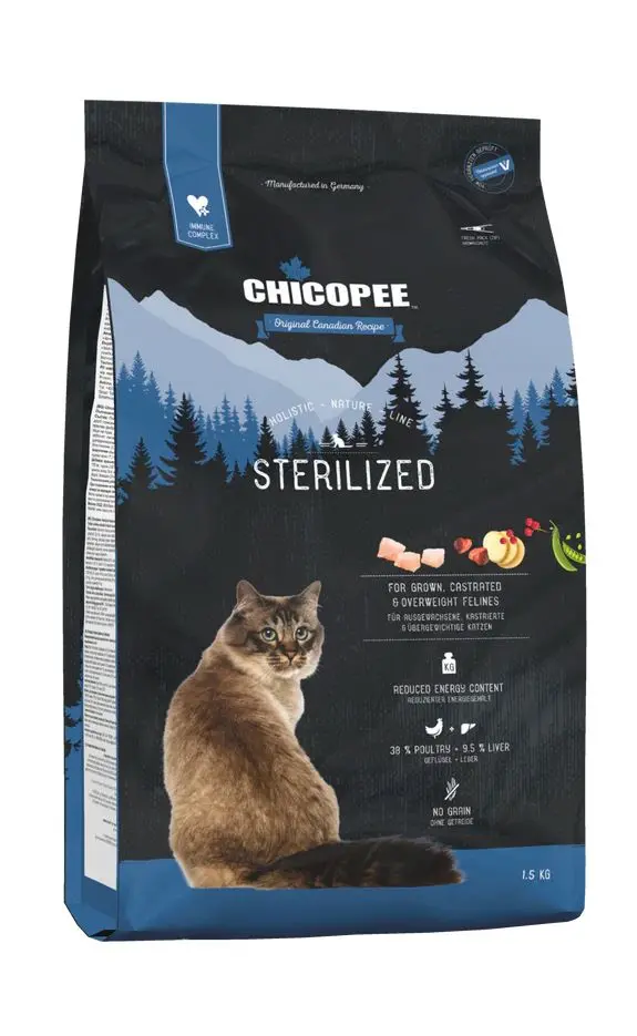 Chicopee HNL Holistic Nature Line Sterilized sterilizuotoms katėms 1,5 kg