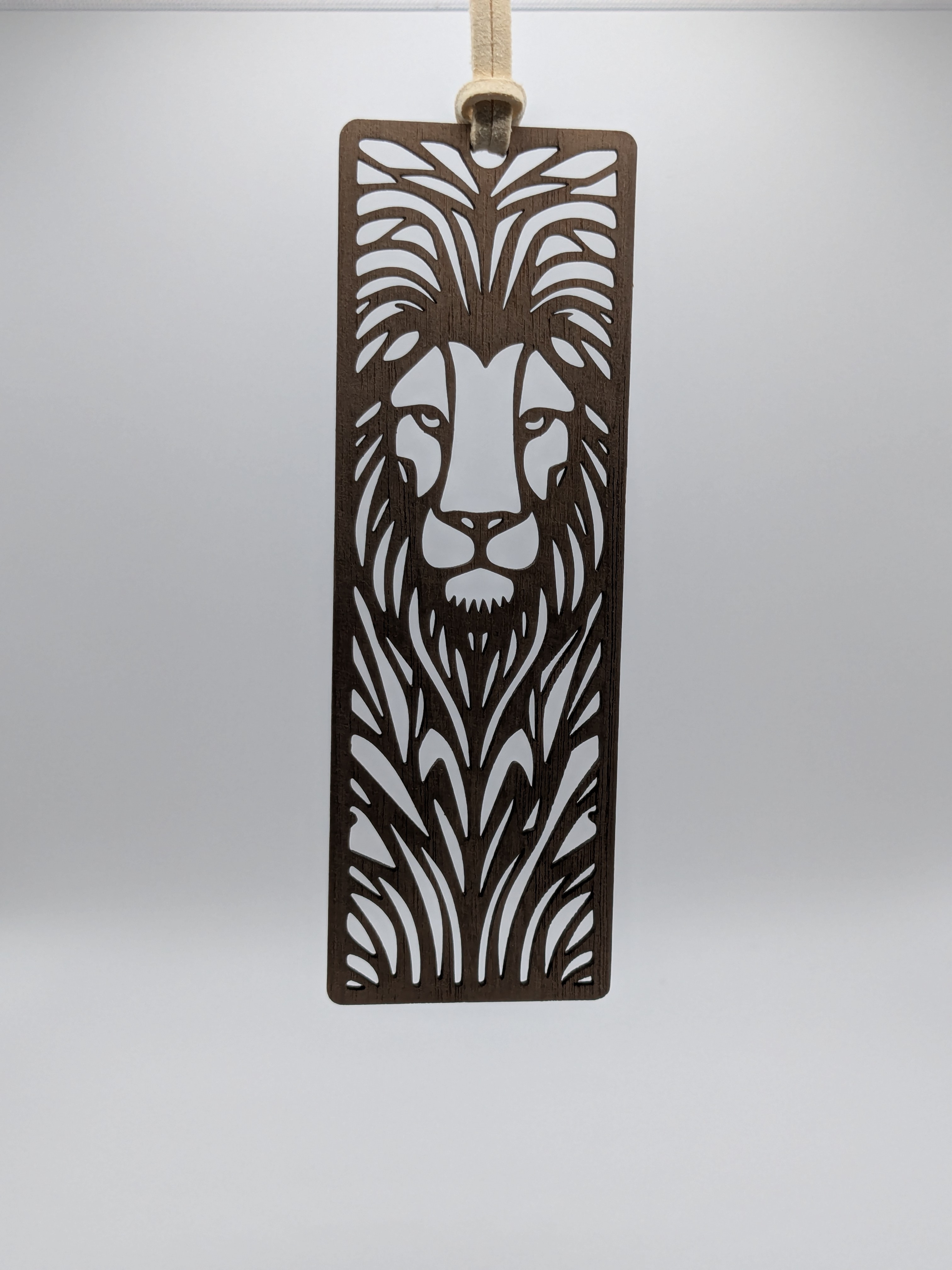 Marque-page en bois Lion