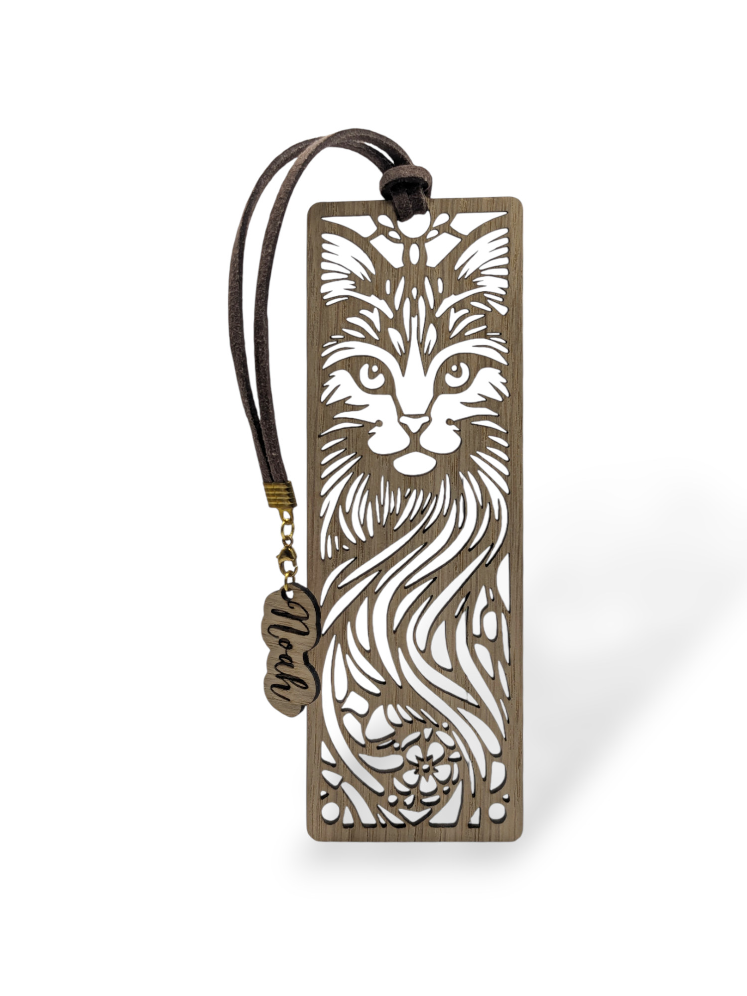 Marque-page en bois Chat