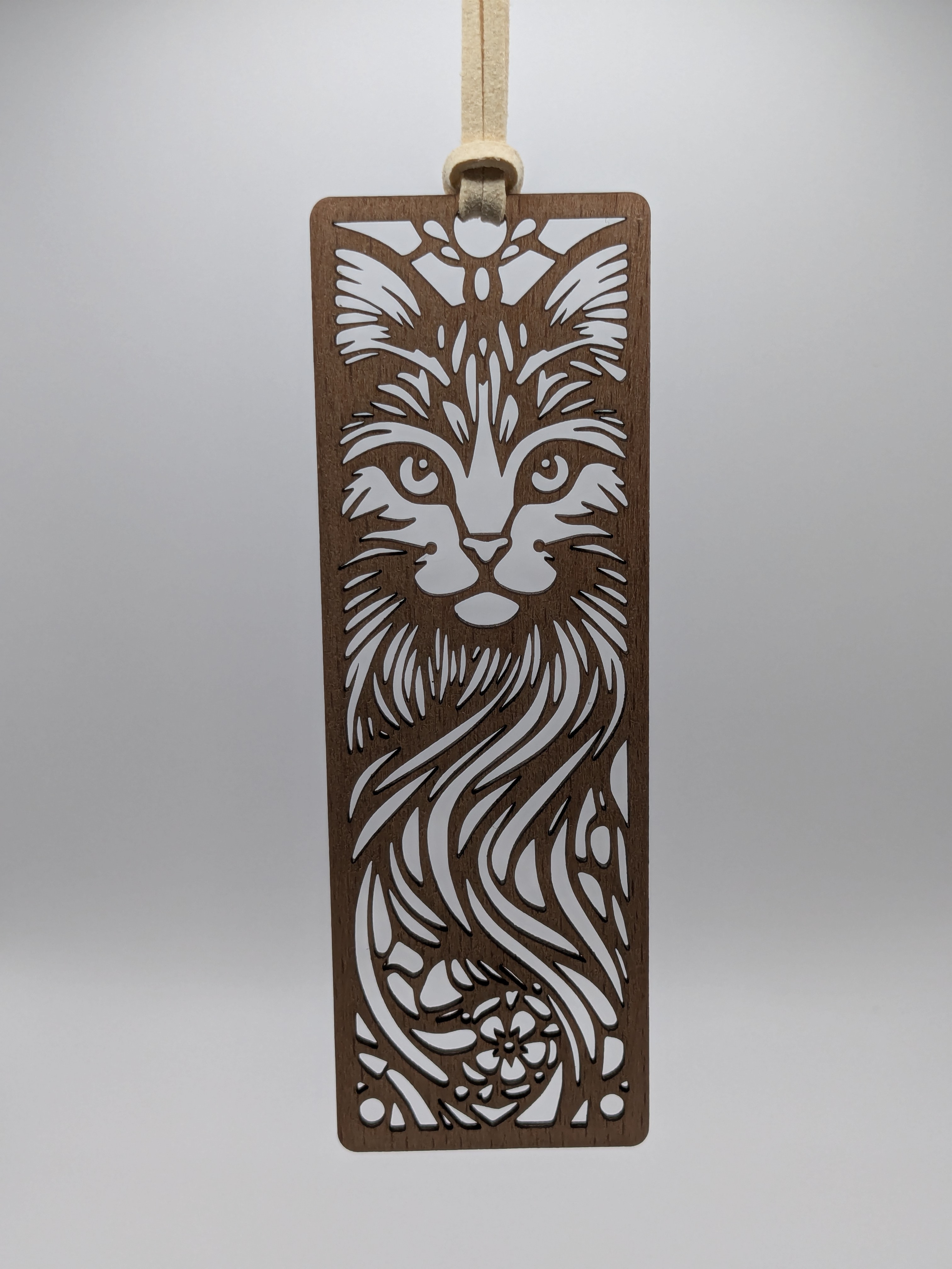 Marque-page en bois Chat