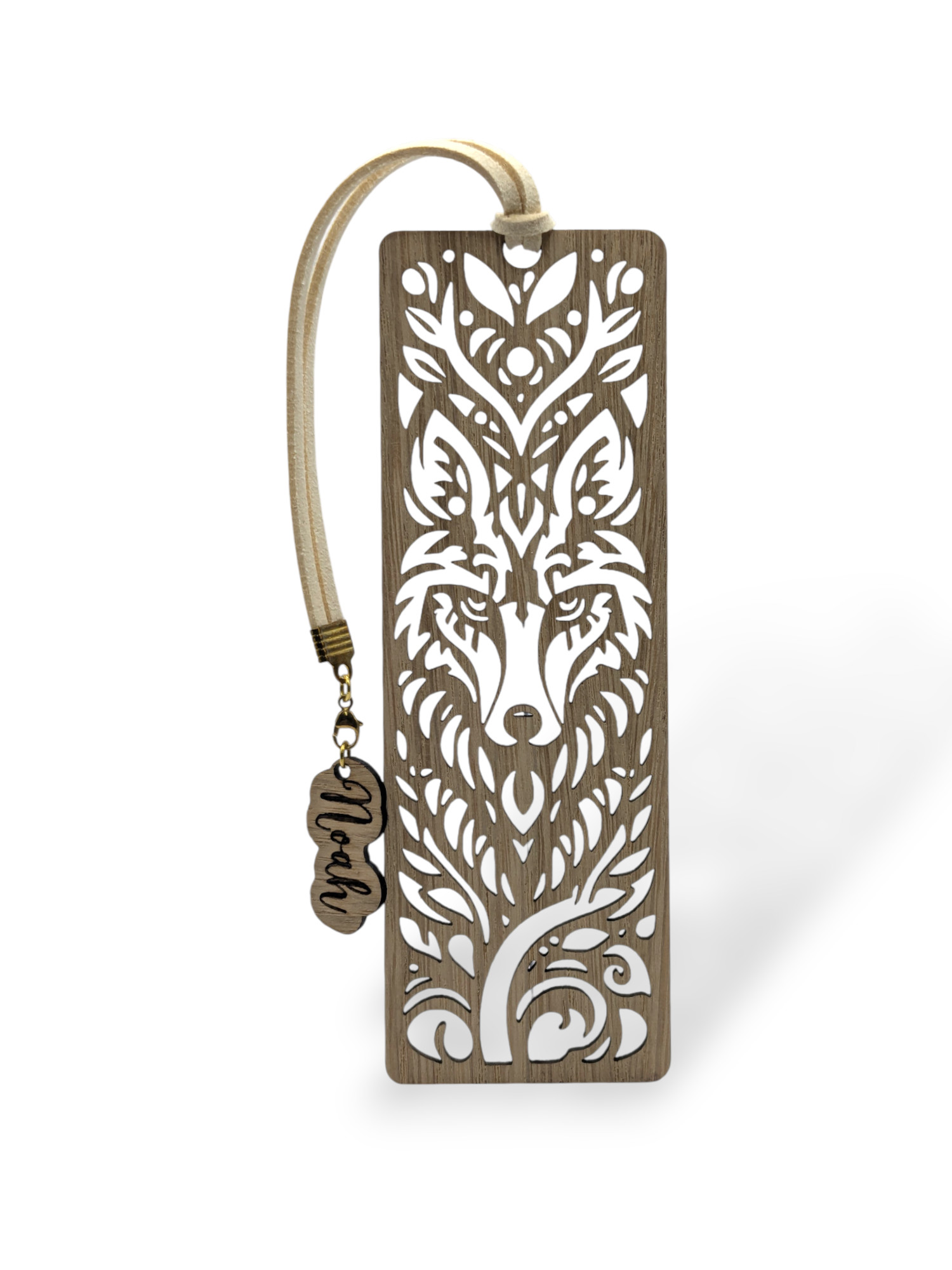 Marque-page en bois Loup