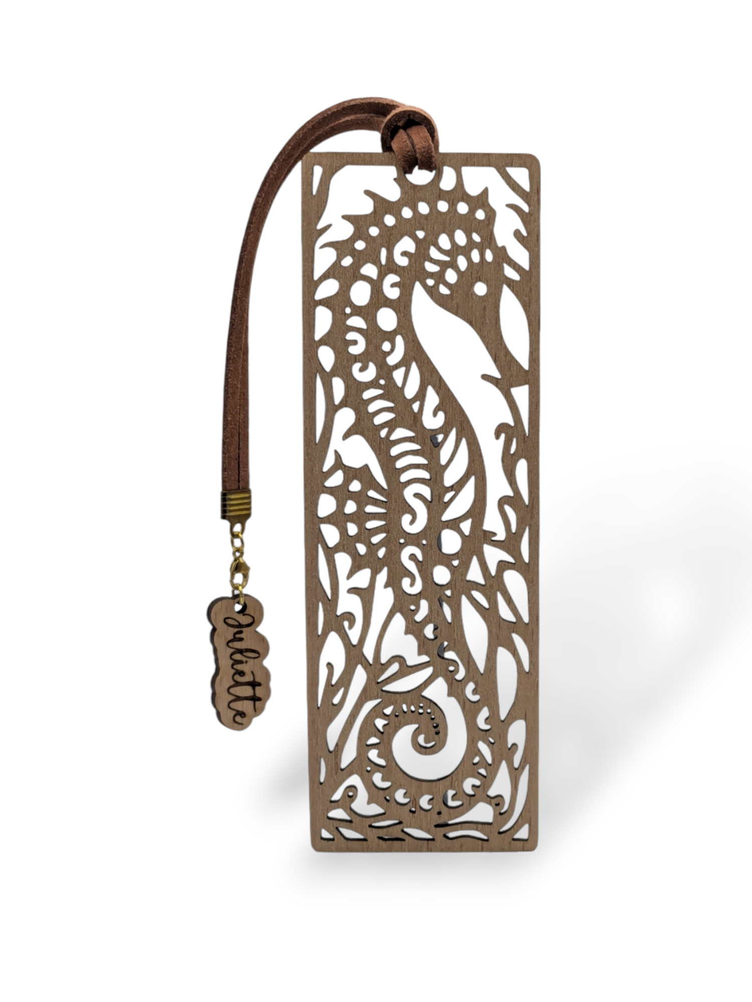 Marque-page en bois  Hippocampe