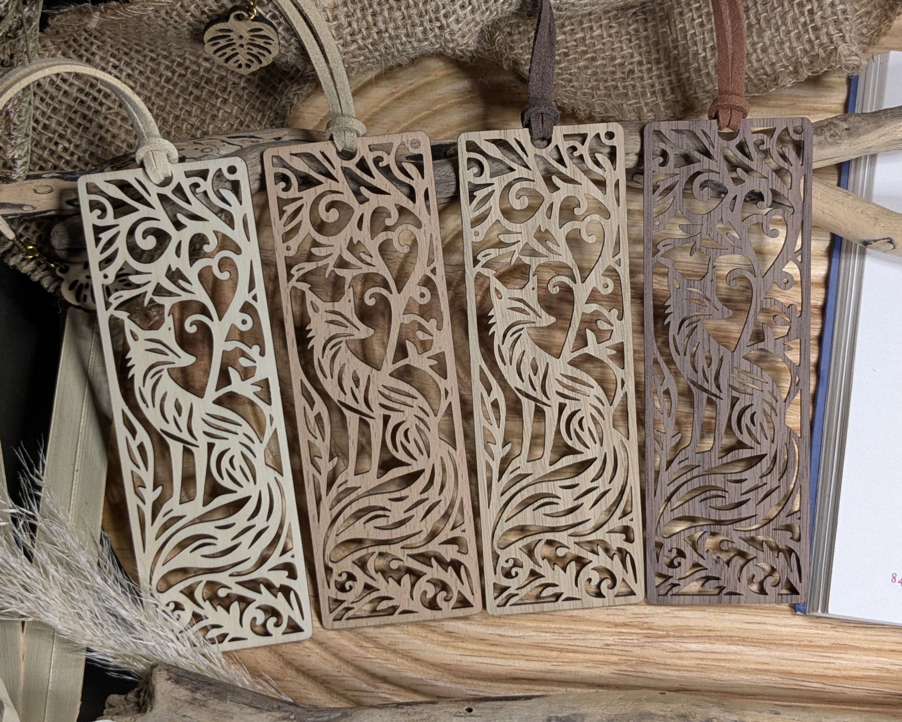 Marque-page en bois  Renard