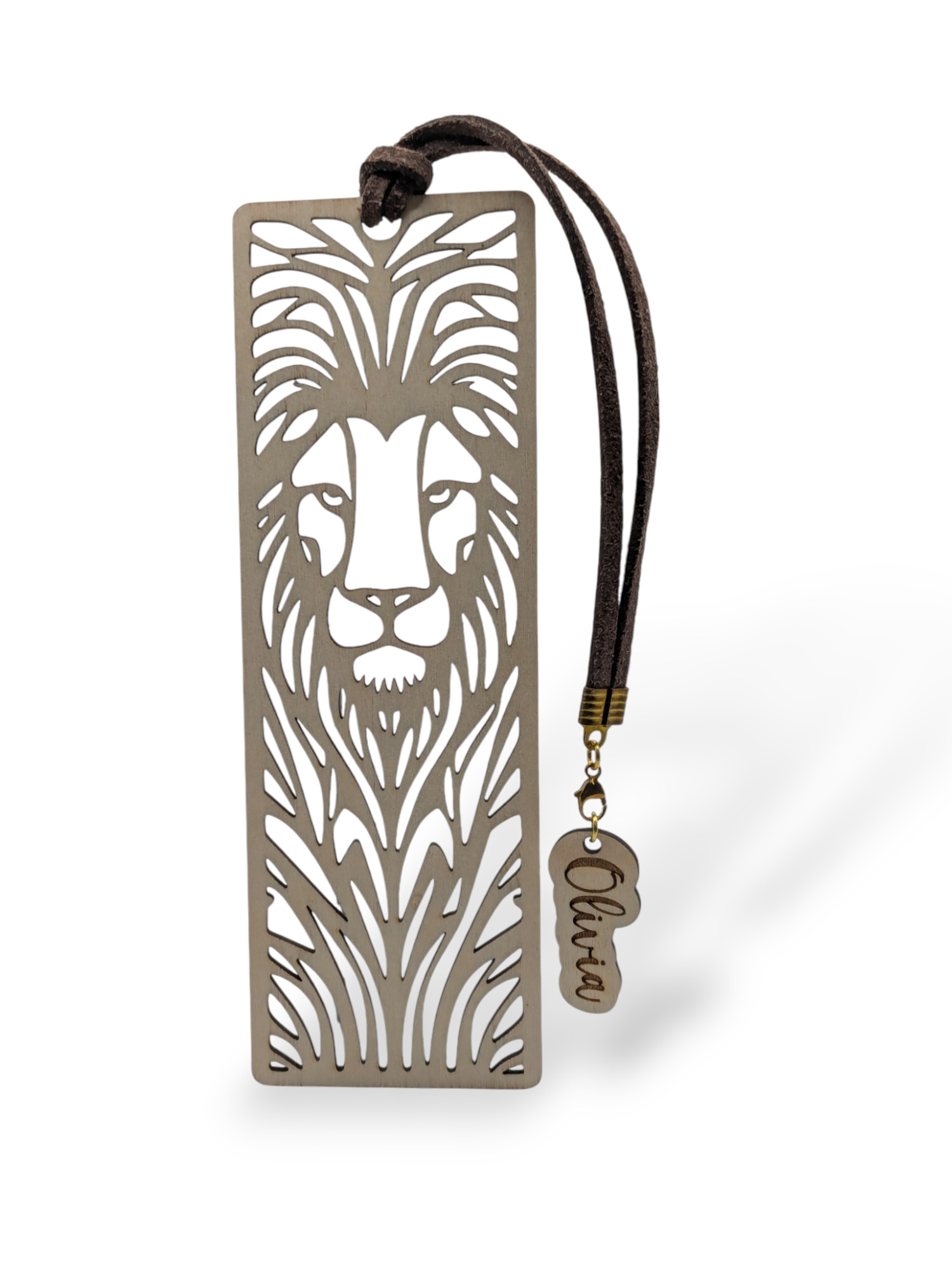 Marque-page en bois Lion