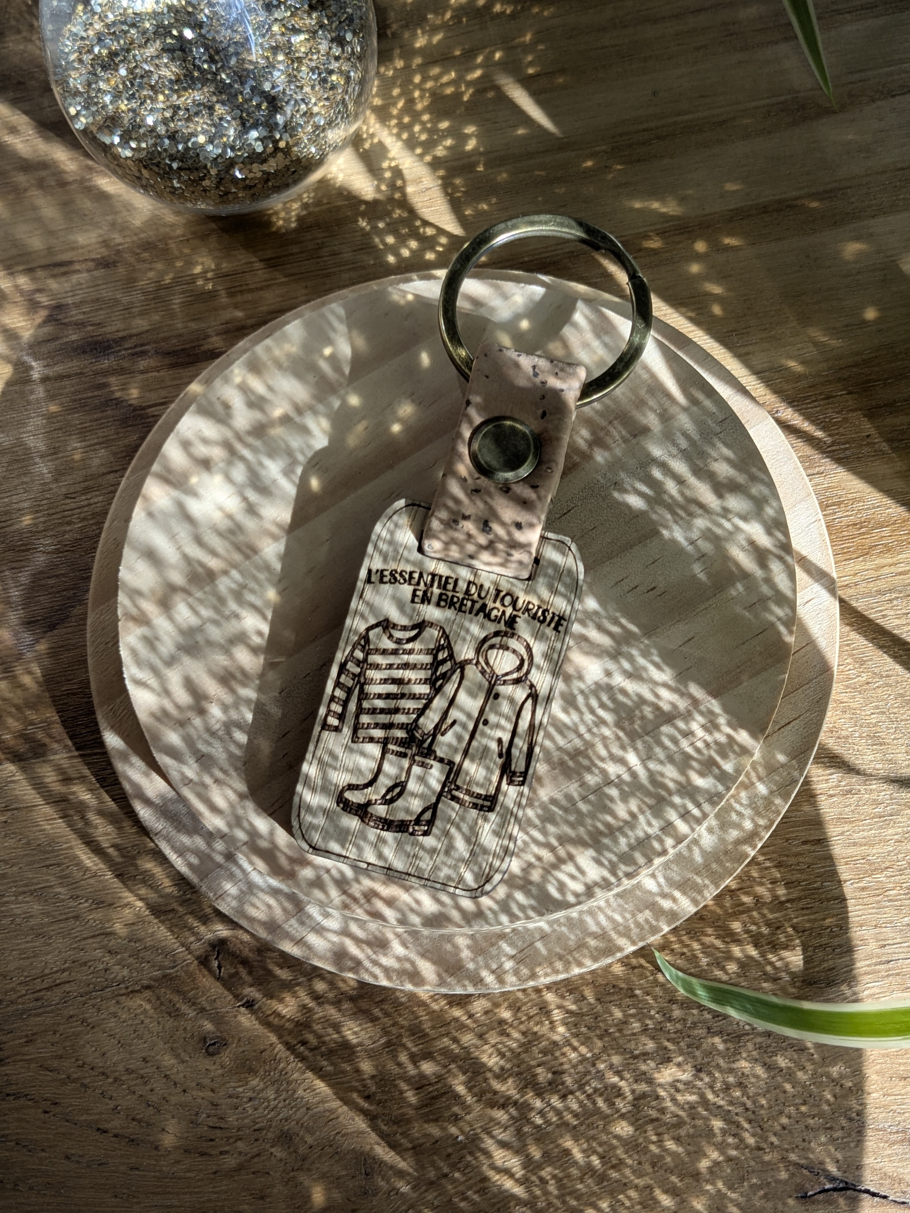 Porte-clés en Bois et Liège - Kit du Touriste 