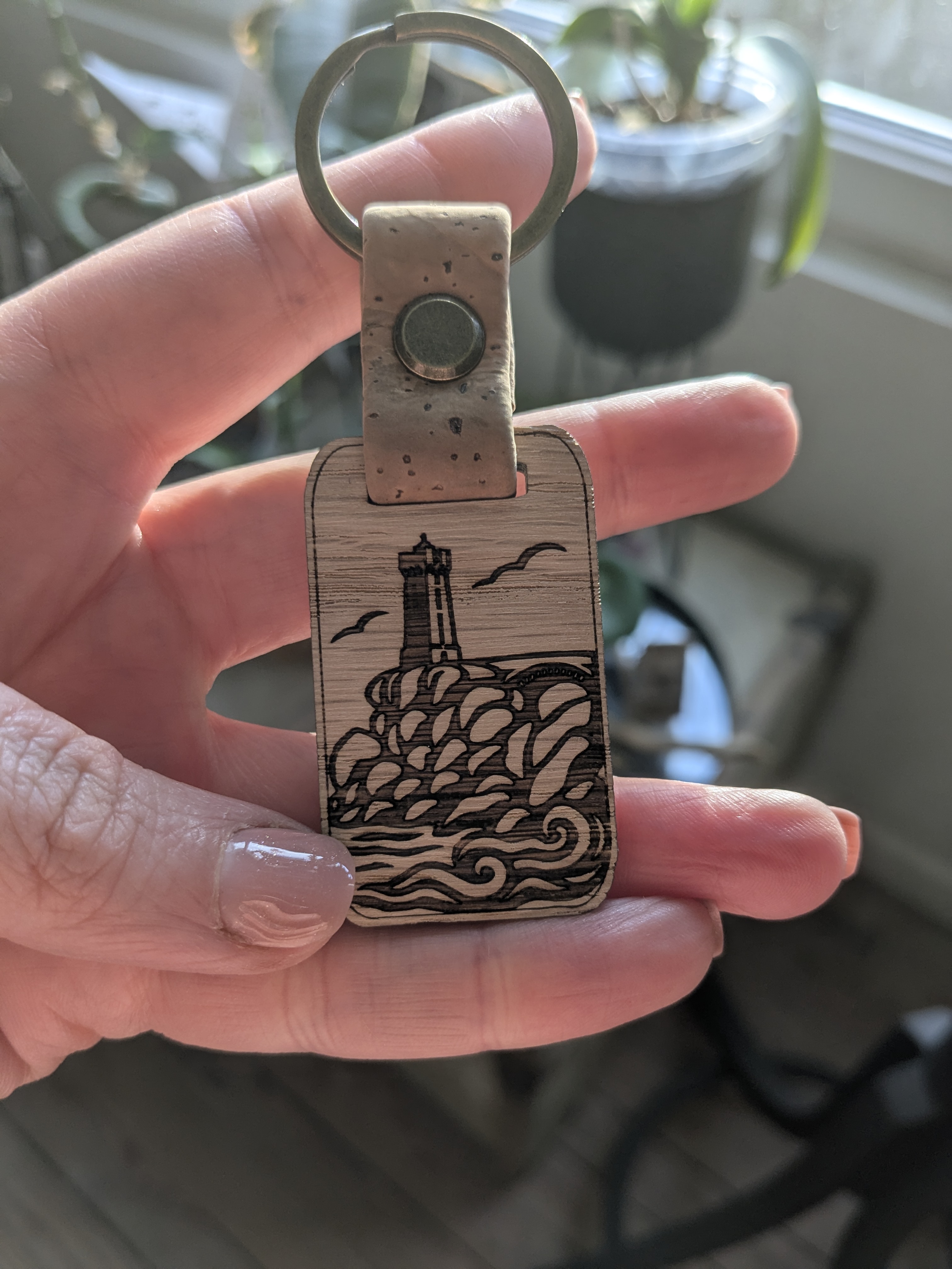 Porte-clés en Bois et Liège - Phare