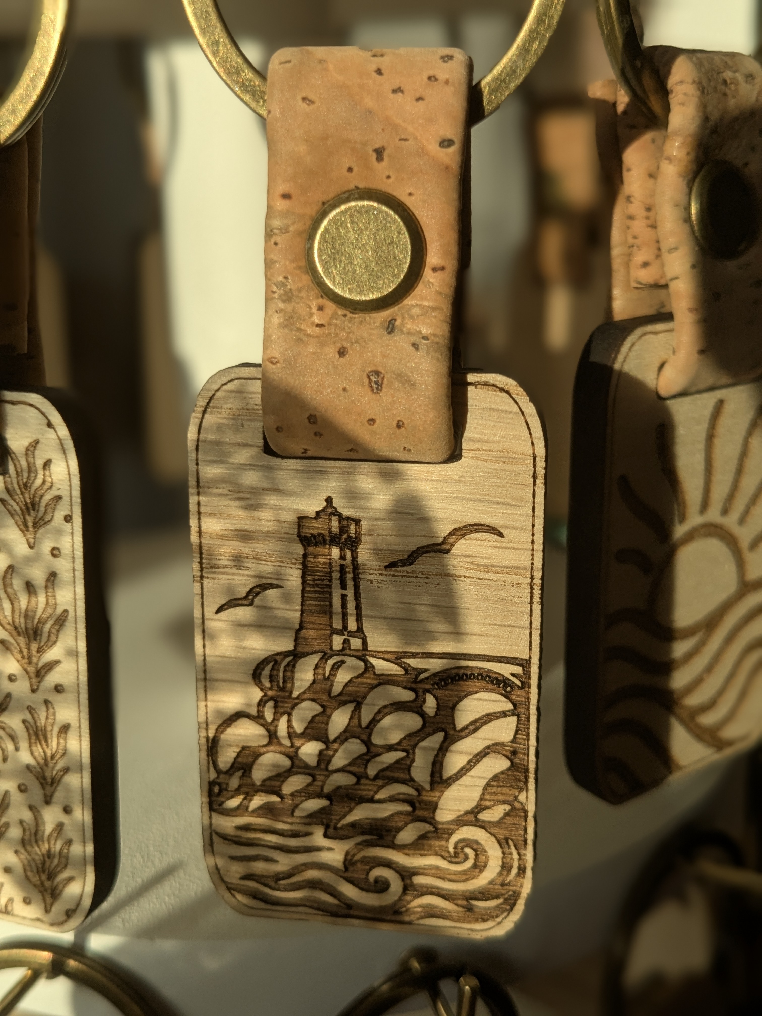 Porte-clés en Bois et Liège - Phare