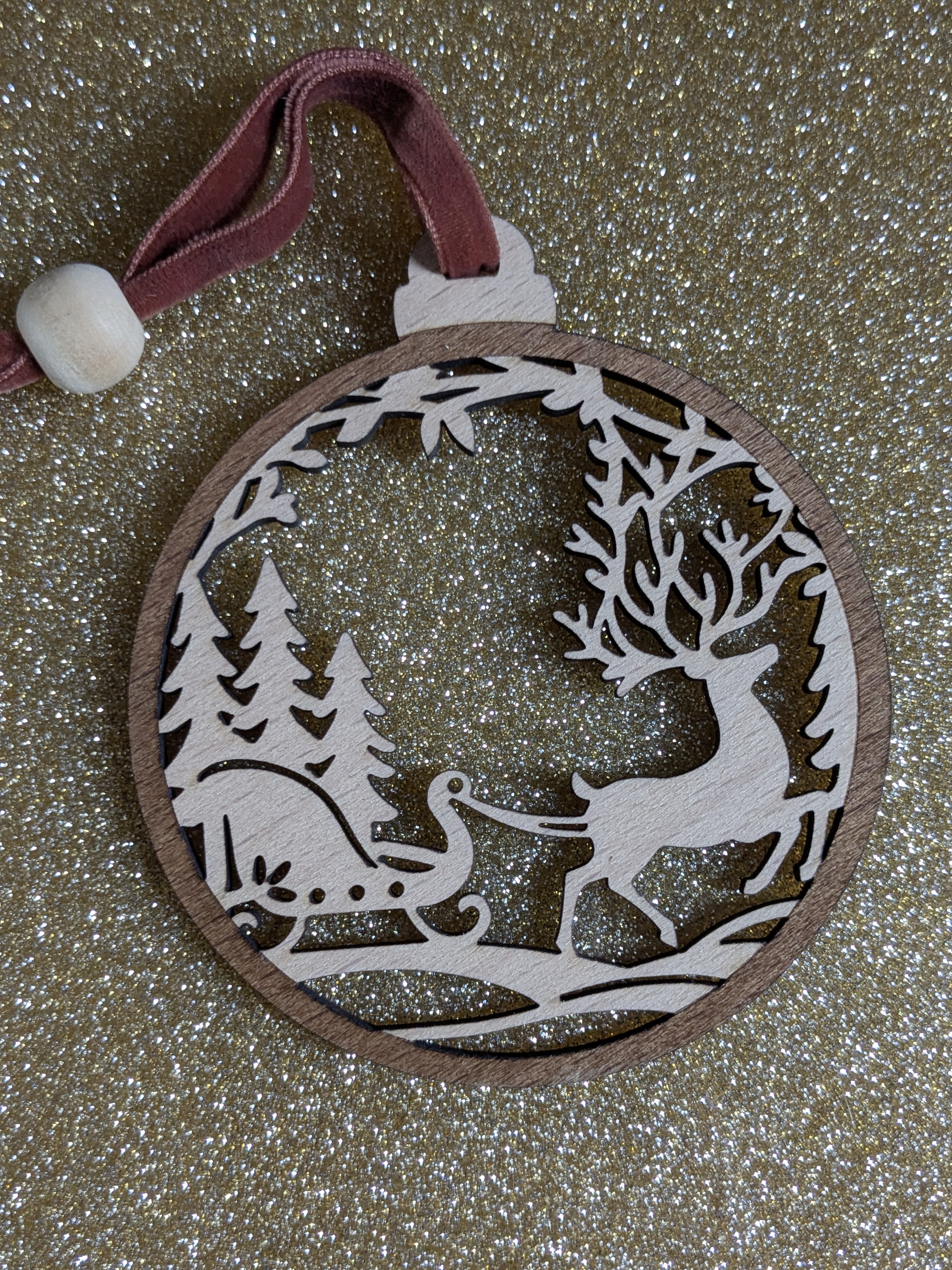 Boule de Noël - Le Traîneau est prêt !