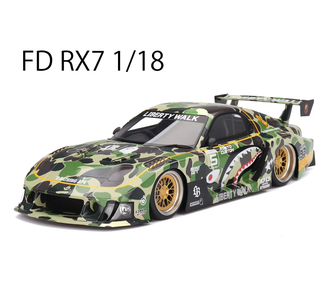A Bathing Ape x Liberty Walk RX-7 FD Die-cast