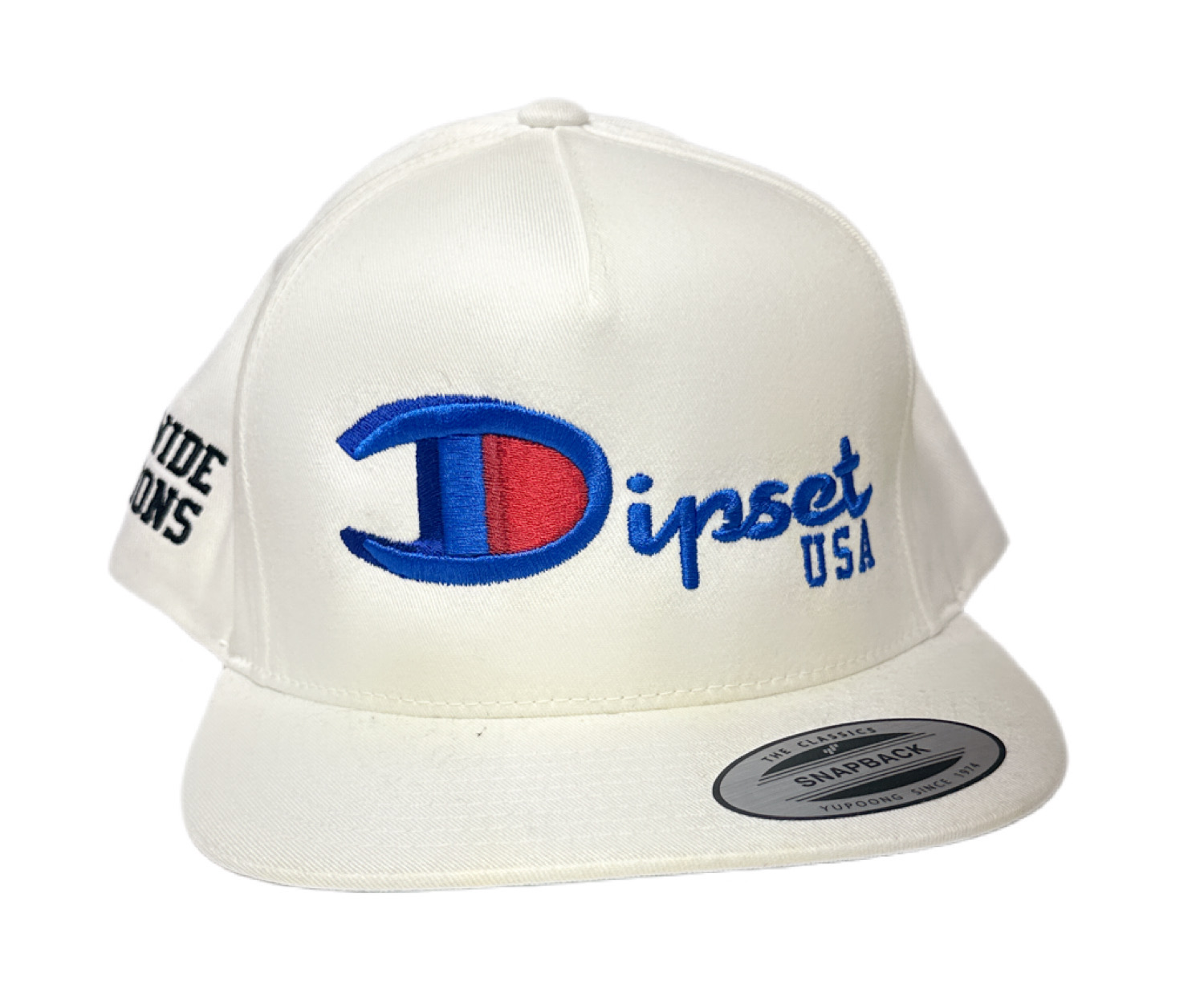 Diplomats "Champion" Inspired White Snapback Cap