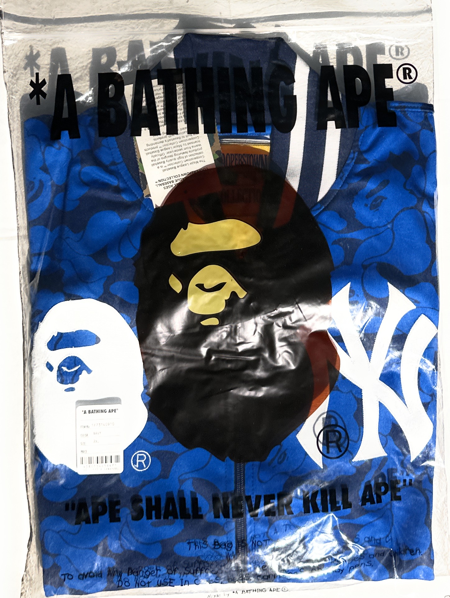 A Bathing Ape x Mitchell and Ness New York YankeesABC Camo Jacket