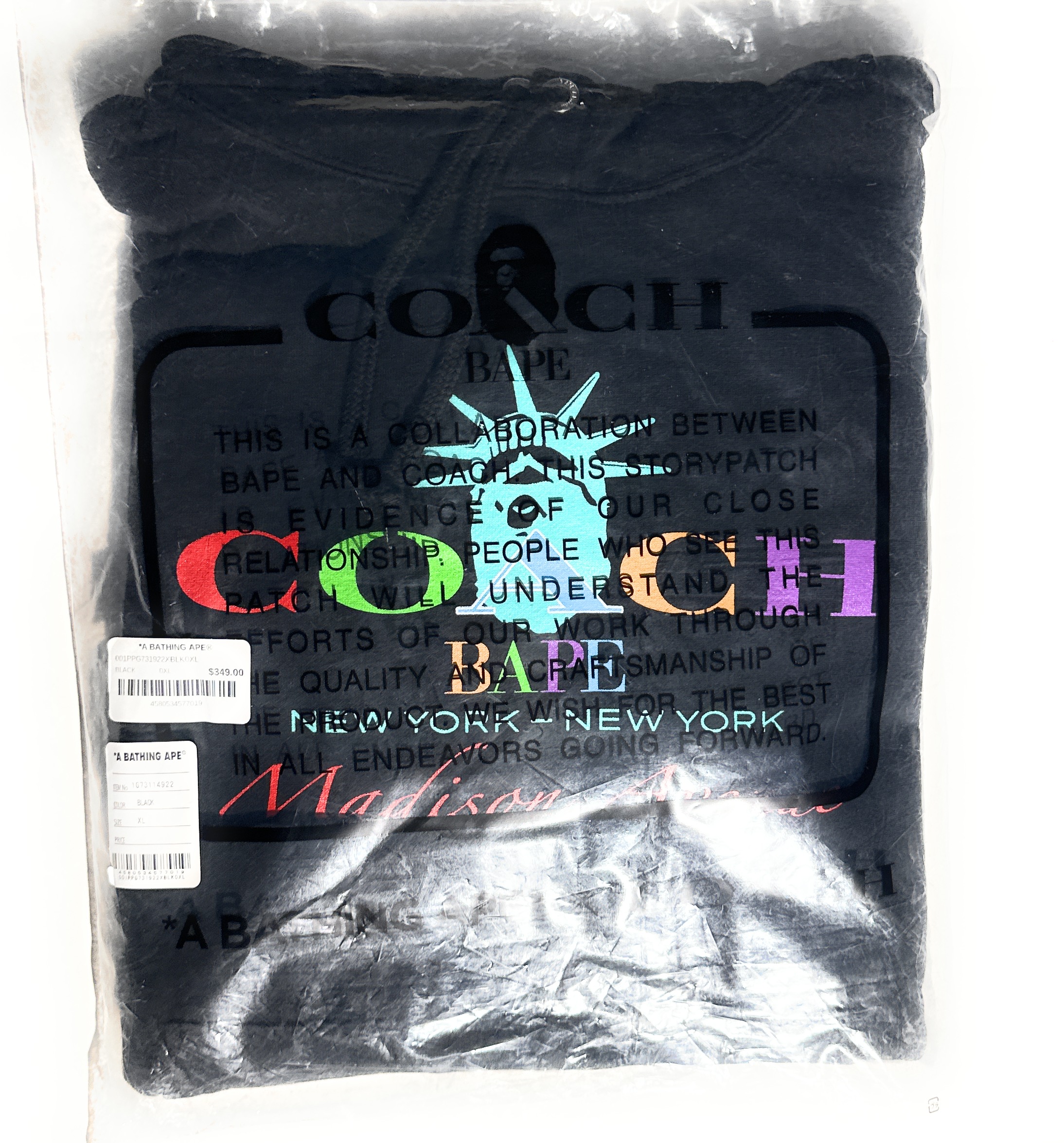 Bape x Coach Madison Ave Store Exclusive Pullover Hoodie