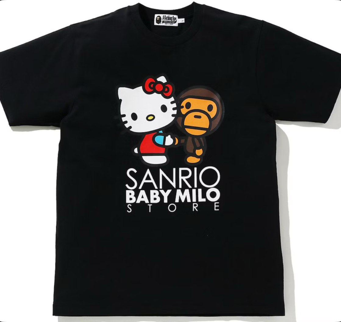 Baby Milo x Hello Kitty Tee XL Mens (Asian) Black