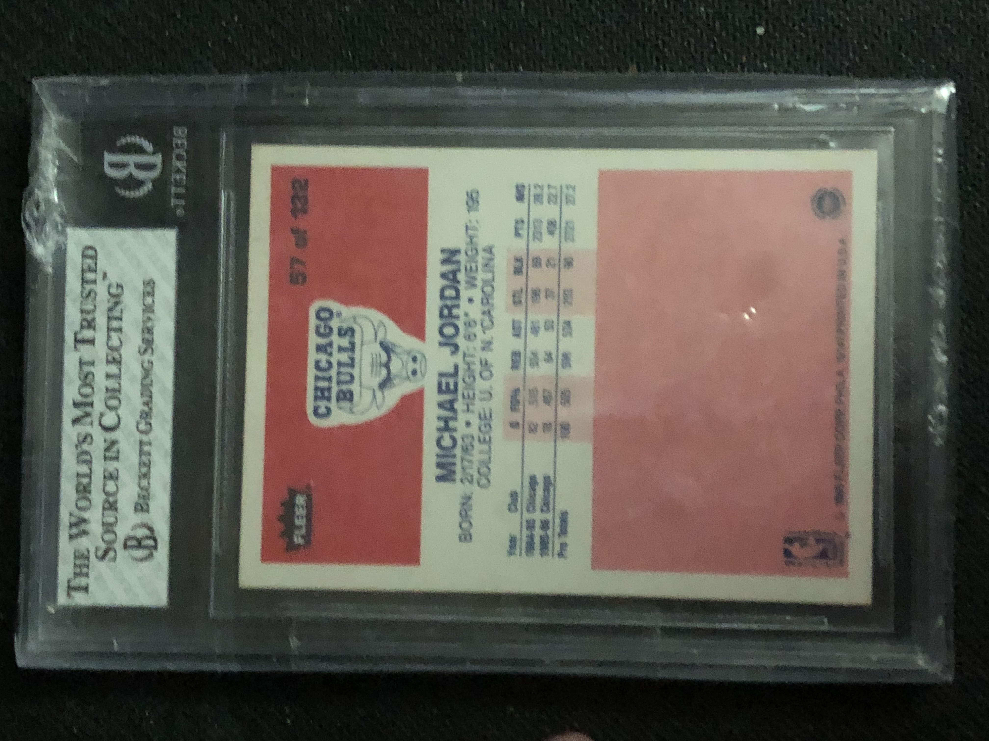 1986-87 Fleer #57 Michael Jordan Rookie BGS 8