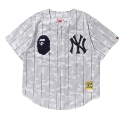 Bape x Mitchell and Ness New York Yankees ABC Camo Jersey