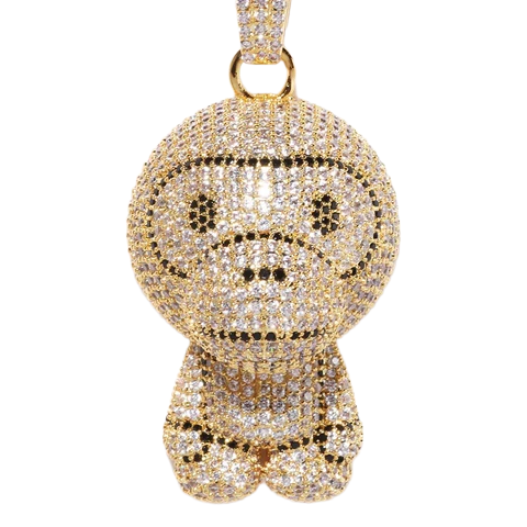 A Bathing Ape Baby Milo Pendant and Chain