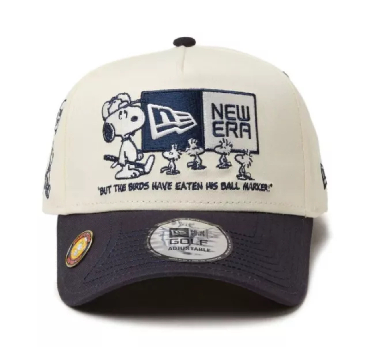 New Era x Peanuts x Snoopy Adjustable Snapback Golf Hat w/ Magnetic Ball Marker