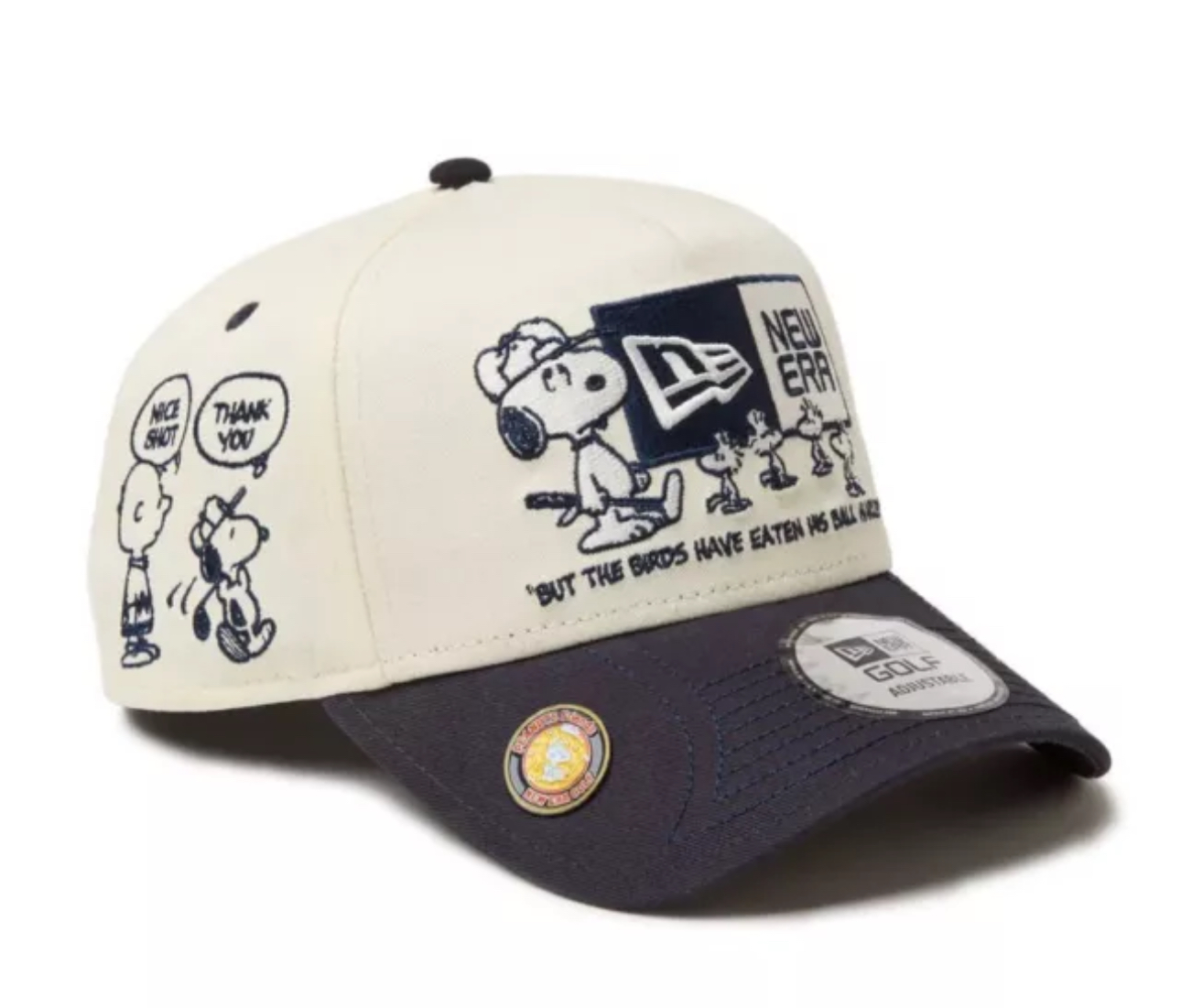 New Era x Peanuts x Snoopy Adjustable Snapback Golf Hat w/ Magnetic Ball Marker