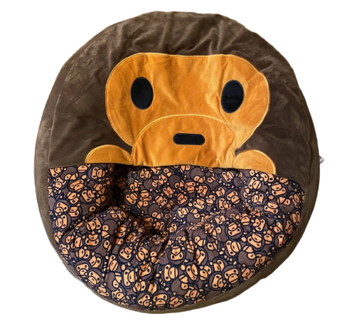 A Bathing Ape Baby Milo Pets All Over Print Face Flap Pet Bed