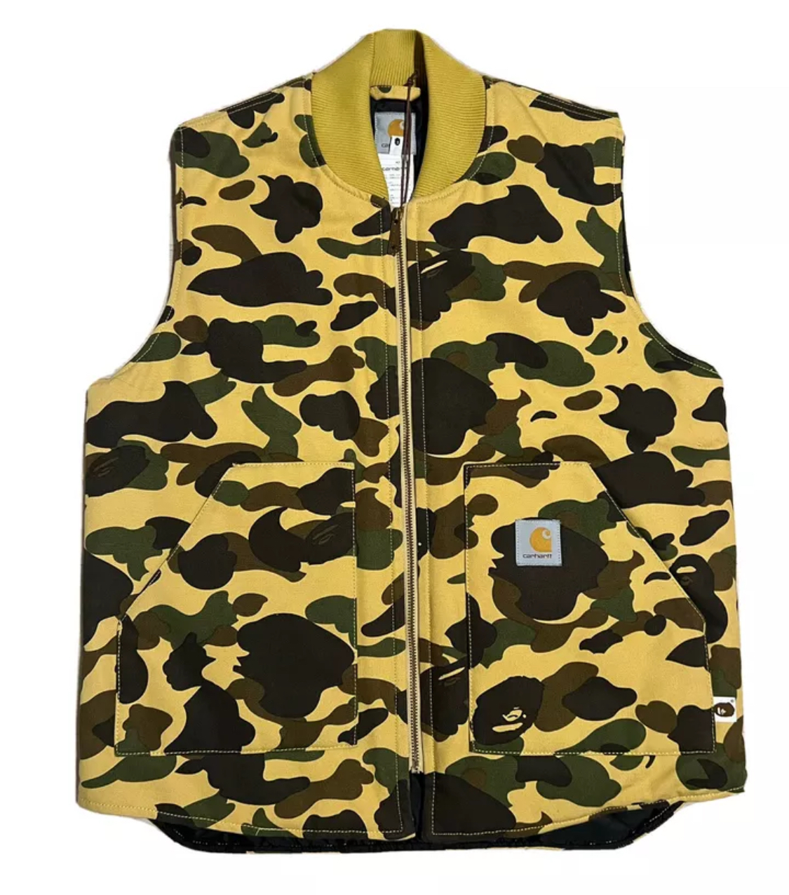 A Bathing Ape x Carhartt Yellow 1st Camo Vest