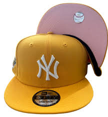 New Era New York Yankees 1996 World Series Side Patch Mustard with Pink Underbrim 59Fifty